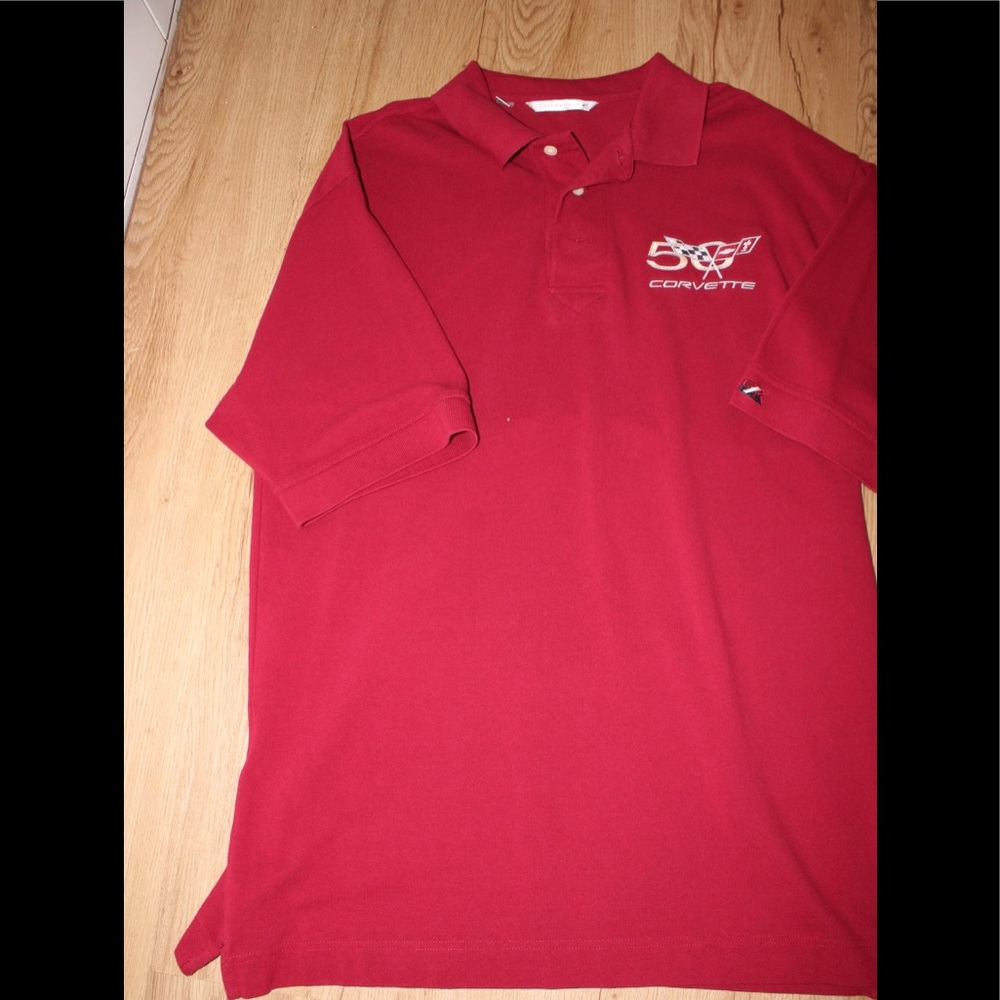 Vintage 50 anniversary corvette collar shirt